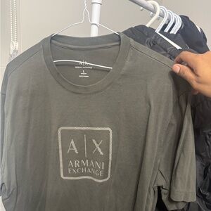 Armani Exchange Men's Dark Gray Tee